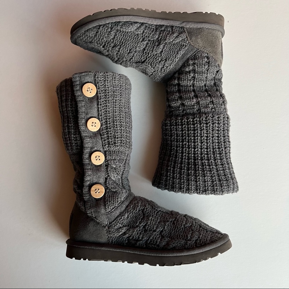 UGG Gray Knit Boots